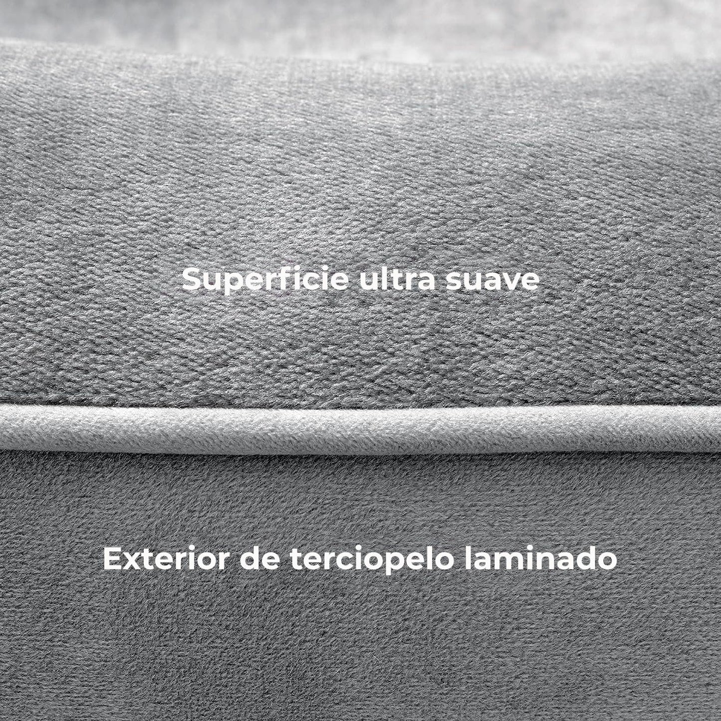 Cama para Perro con Cabecera Completa (Med, Gris)