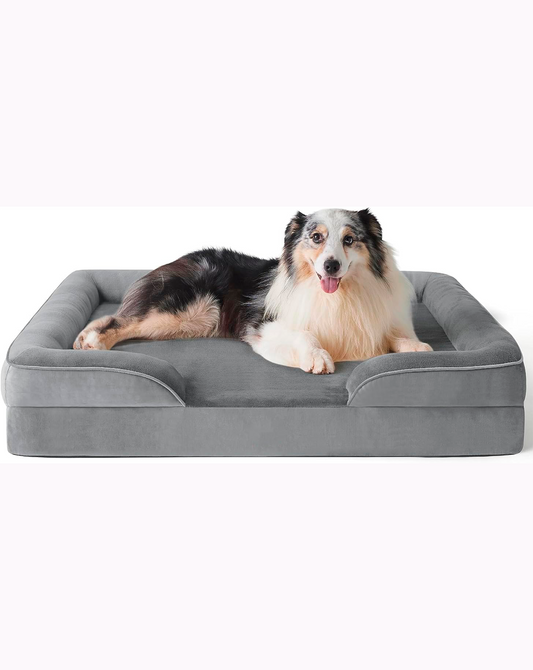 Cama para Perro con Cabecera Completa (Xgde, Gris)