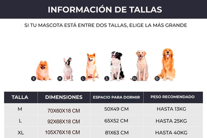 Cama para Perro con Cabecera Completa (Med, Gris)